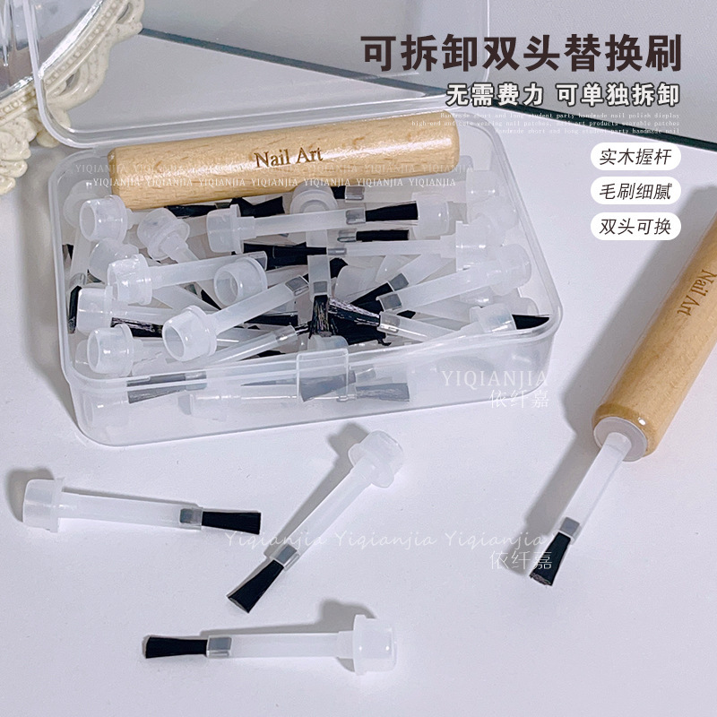 Nail Polish Glue for Nail Art Shop Replaceable Brush Head Double Head Hygienic Environmental Protection Phototherapy Pen Disposable Spare Brush Head Tool Nail Polish Glue for Nail Art Shop Replaceable Brush Head Double Head Hygienic Environmental Protection Phototherapy Pen Disposable Spare Brush Head Tool