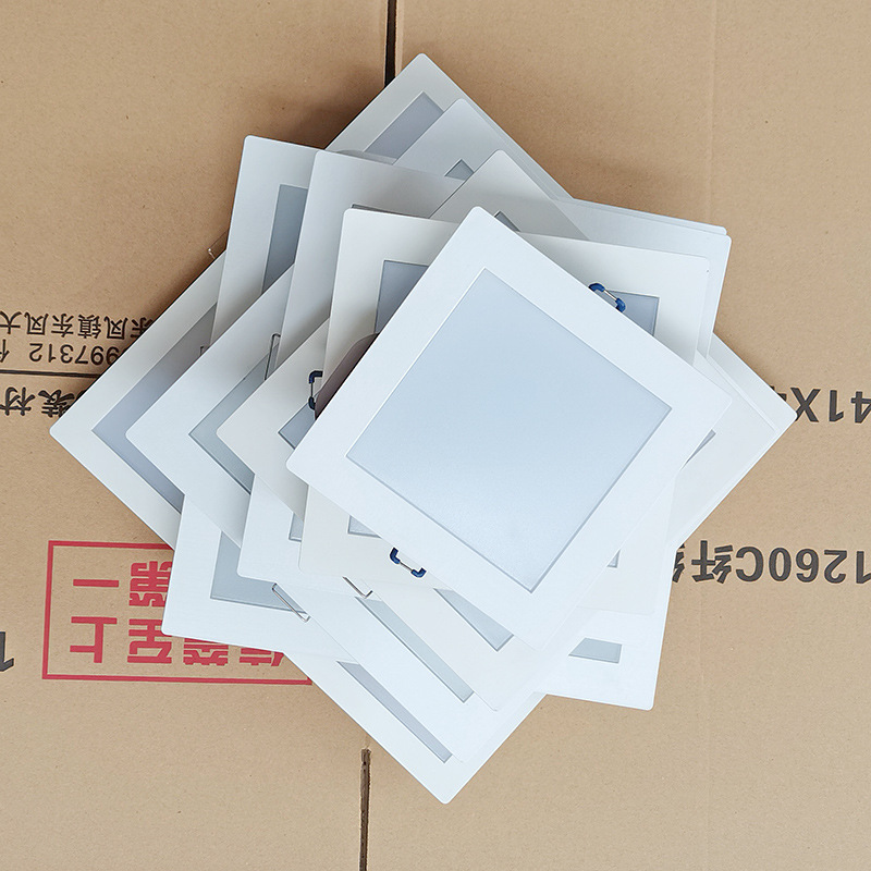 白色led厨卫灯吸顶灯 暗装嵌入式厨房灯阳台卫生间天花吊顶灯方形