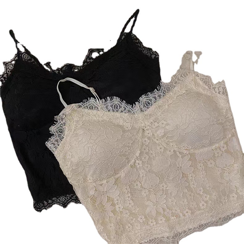 METWO correa de encaje belleza espalda Fenna rica sin costuras con almohadilla en el pecho llamativa Correa envuelta en el pecho tubo superior ropa interior para mujeres