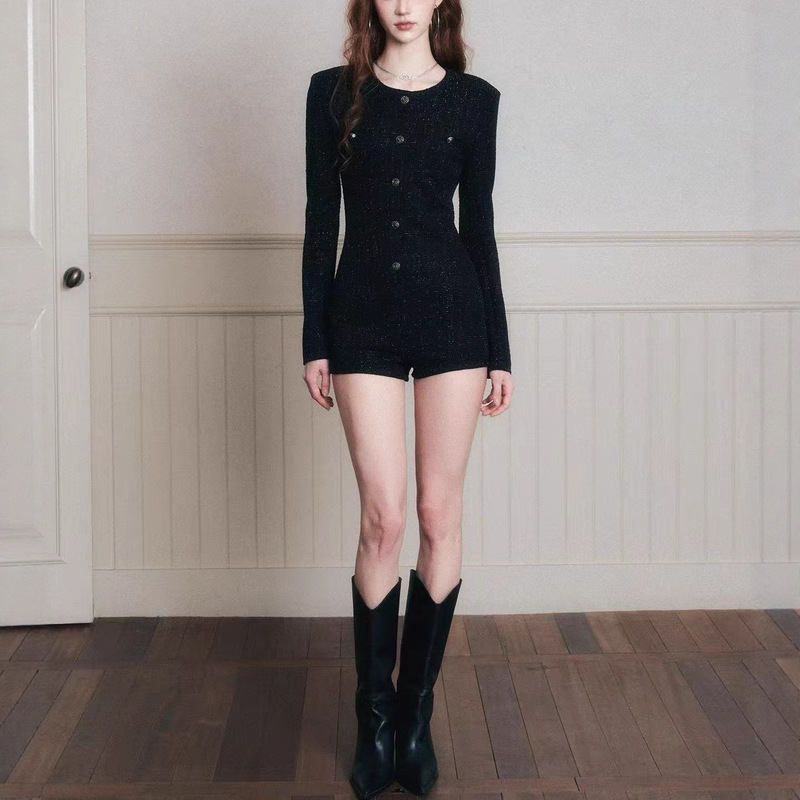 Luluswings Rebellious Rich Girl French Style All-In-One Jumpsuit Stretch Slim Dress