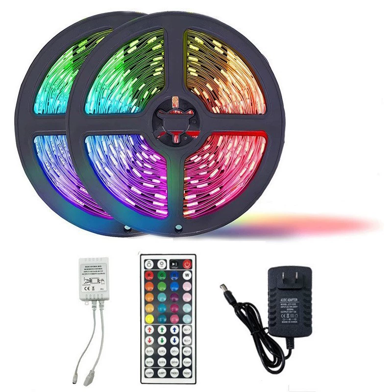 Светодиодная лента 12В RGB, водонепроницаемая и неводонепроницаемая комплекты, 2835-54 и 5050-30, 5–10 м