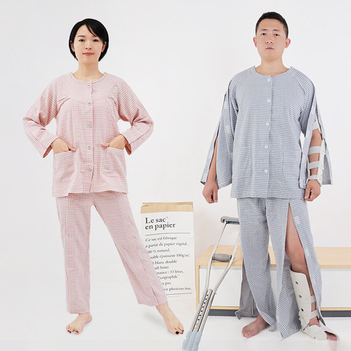 Fully open easy-to-put-on and take-off nursing clothing, care clothing for fracture patients, beauty salon hospital patient clothing