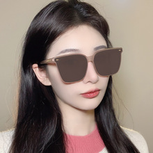 时尚墨镜女韩版潮 新款高级感偏光镜茶色 男太阳眼镜防紫外线网红
