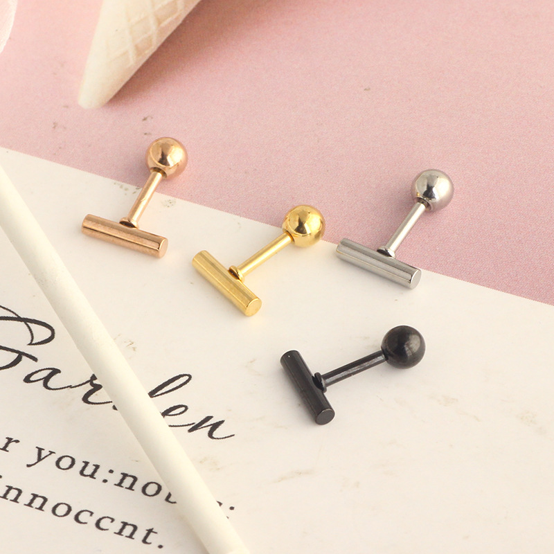 Pointed titanium steel lip stud product view