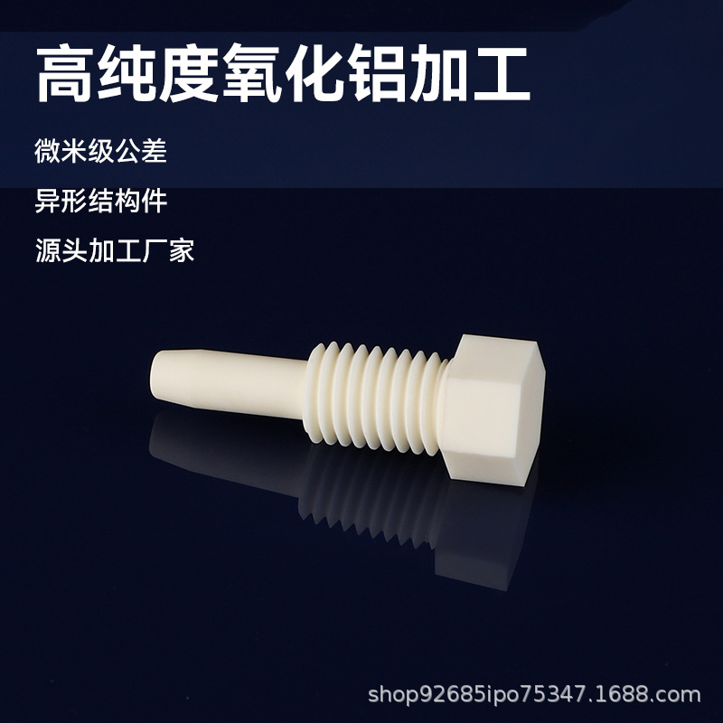 微米级氧化铝陶瓷精密件 耐强酸腐蚀 高精度异形精密CNC加工件
