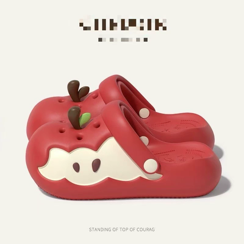 Женские тапочки Apple из материала EVA летом, популярный стиль интернет-знаменитостей, нескользящая женская верхняя одежда для купания, сандалии на мягкой подошве