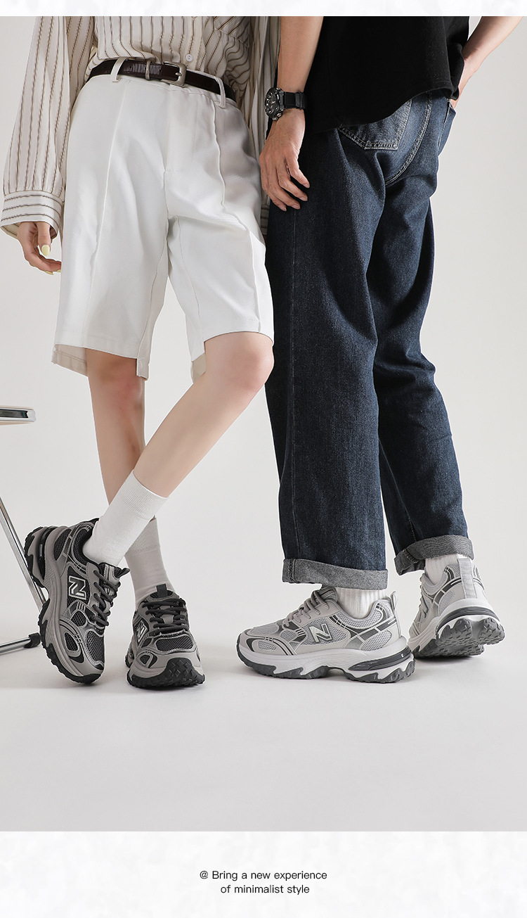 Giày sneaker nữ chunky đế dày phong cách cổ điển Balance N chữ 1819 — 1819 Xám Sương Đêm chi tiết 14
