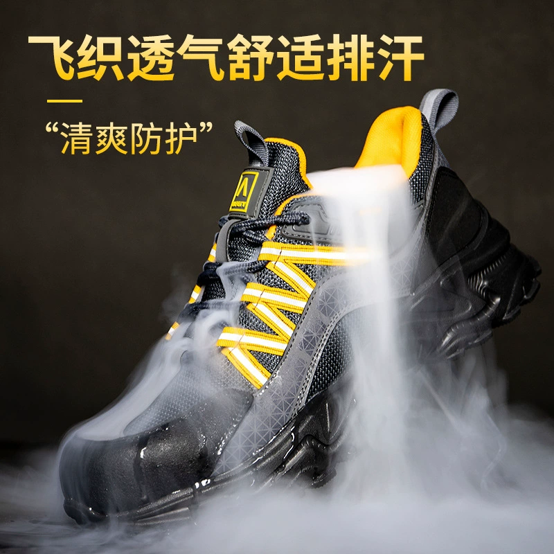 Мужская защитная обувь с низким вырезом, противоударная и противопрокольная, со стальными носками, защитная обувь от проколов, ударов, проколов, противоударная, противоударная.