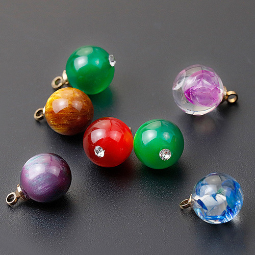 Imitation jade retro qipao button-embellished circular buttons knitted sweater Hanfu women's clothing colorful decorative buttons