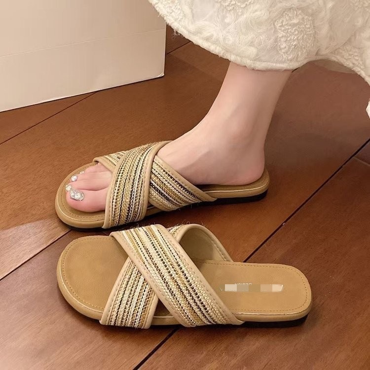 Zapatillas suaves para mujeres 2026 verano nuevo estilo casual con una falda de playa con una palabra zapatillas frescas Birken image 1