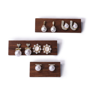 Walnut Ear Stud Storage Rack, Ear Stud Rack, Ear Stud Display Plate, Ear Jewelry Display Board, Jewelry Display Shooting Props