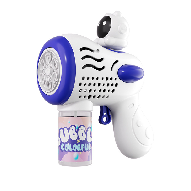 Explosión máquina de burbujas automática pequeña pistola de acero Gatlin burbujas pistola de burbujas mercado nocturno al por mayor burbujas sopladas fabricantes