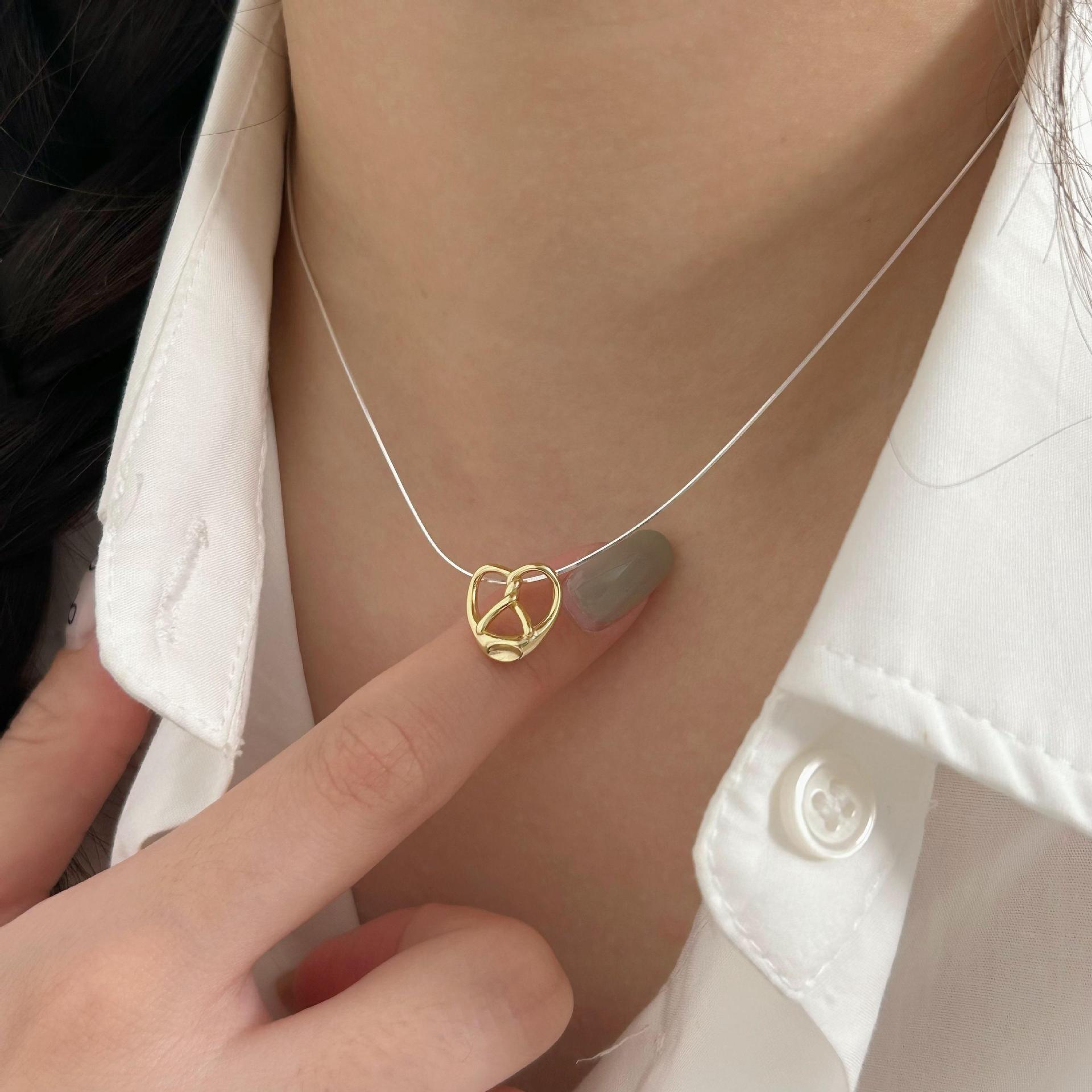 Pendant Necklace Classification 925 Sterling Silver Plating Heart Shape Pendant Necklace