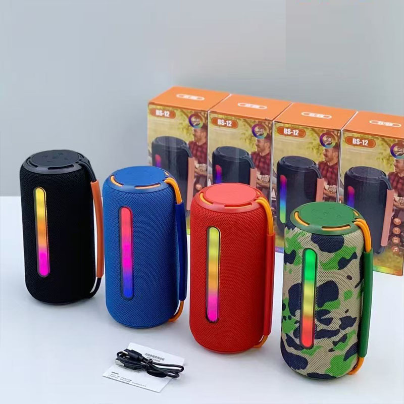 Bs12 Cross-Border New Wireless Bluetooth Speaker Outdoor Portable Dual Speaker Subwoofer Speaker Desktop Bluetooth Speaker