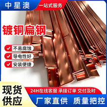 镀铜扁钢铜包钢扁铁铜覆钢扁钢盘圆防静电镀铜扁铁避雷接地扁钢