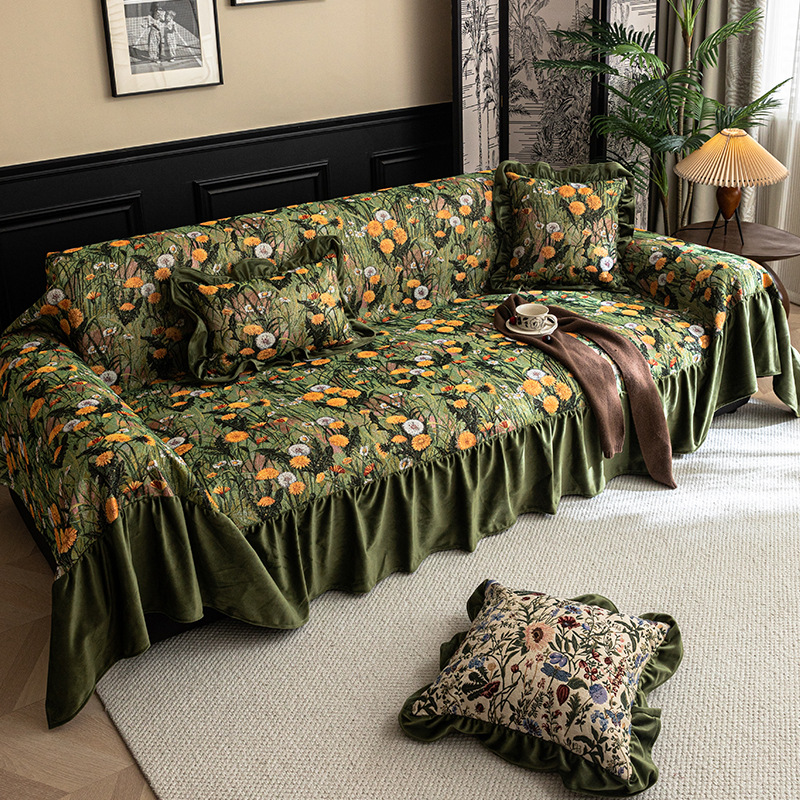 Style minimaliste européen, romantique français, housse de canapé extensible, résistante aux rayures, antidérapante, lavable et élastique, adaptée aux animaux de compagnie_voghion.com