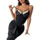 Cross-border sexy perspective mesh stitching lace chest cotton hot girl backless fishbone high-grade camisole 70113