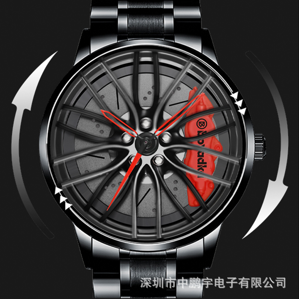 Ver fuente de venta al por mayor fabricantes transfronterizos cuarzo caliente rueda giratoria reloj impermeable de los hombres reloj no mecánico WATC