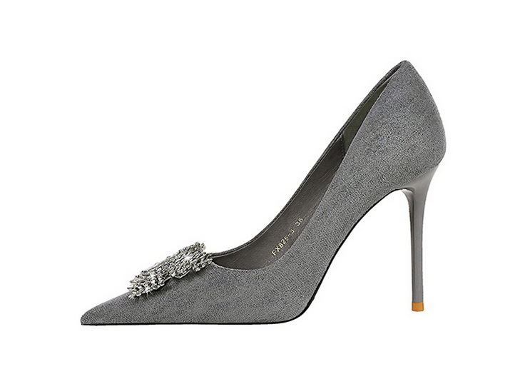 Women's Shoes banquet high heels stiletto women's shoes suede shallow mouth pointed metal butterfly rhinestone single shoes_voghion.com