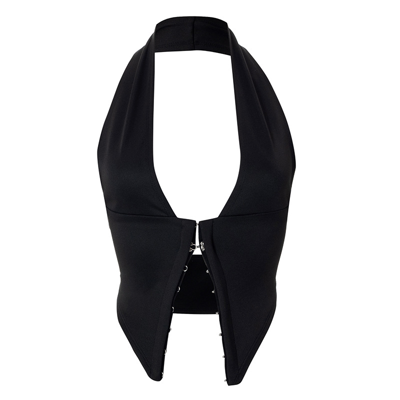 Top aderente sexy per ragazza calda senza schienale alla moda da donna in estate_voghion.com
