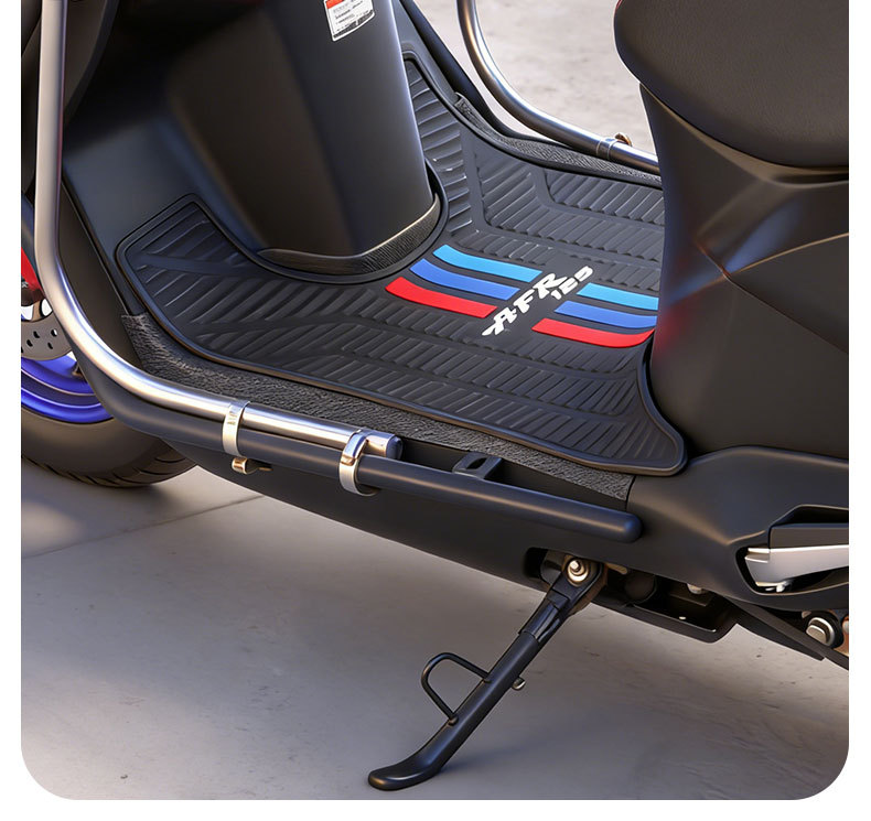 Suitable for Haojue AFR125, special vertical stripe rubber floor mats, thickened, waterproof, non-slip, modified accessories