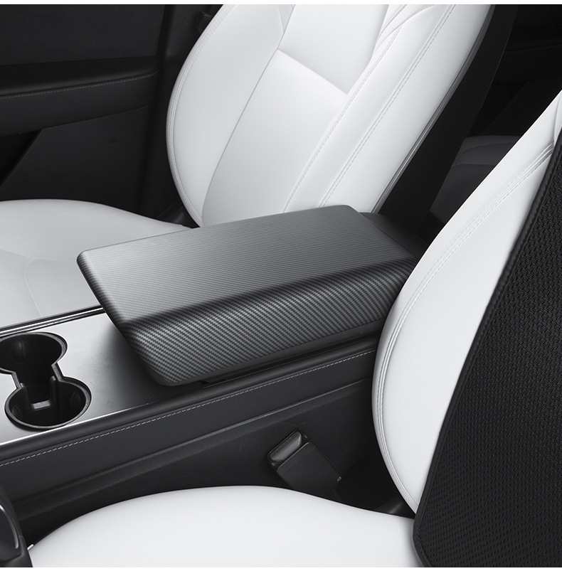 Foreign Trade Suitable for Model Y/3 Tesla Center Console Armrest Box Carbon Pattern Protective Cover Rear Exhaust Vent Wholesale