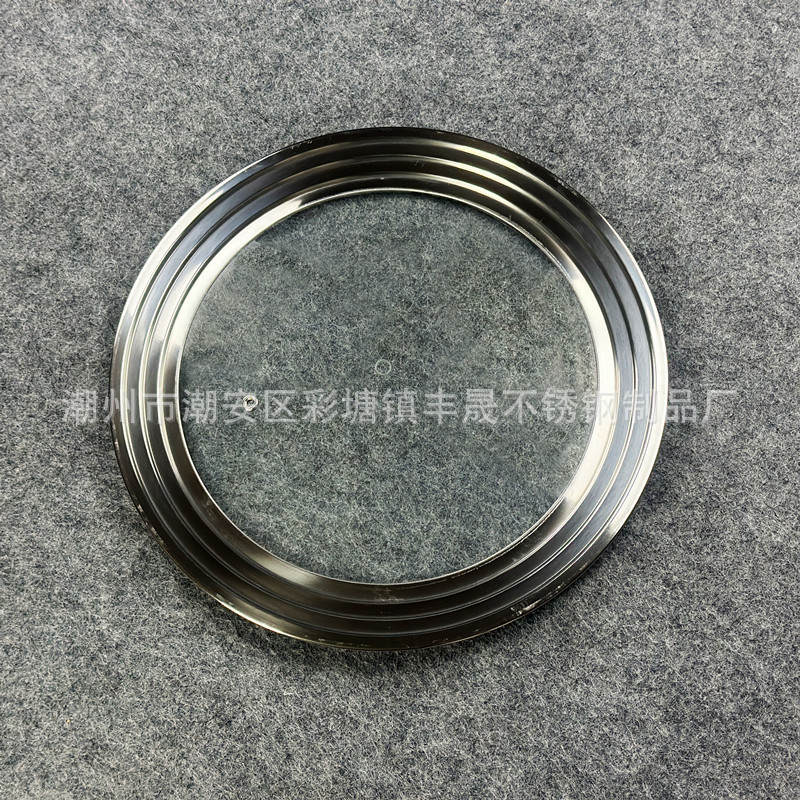 304 pot cover multi-edge round tempered glass cover Amazon cross-border anti-overflow cover combination multi-purpose cover hot sale