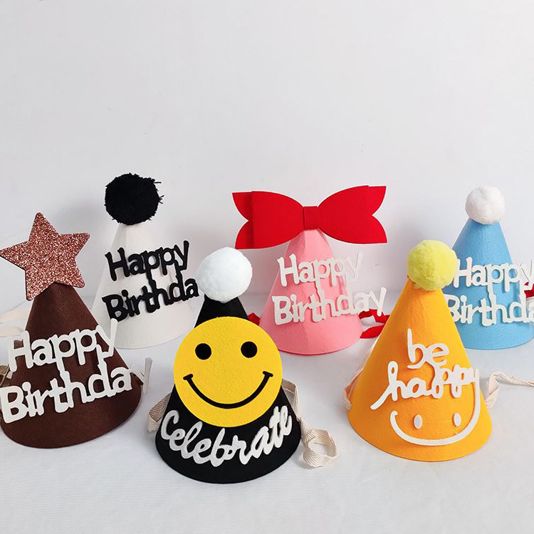 Felt hat children's birthday non-woven hat party yellow crown decorative hat diy Crown props Felt hat children's birthday non-woven hat party yellow crown decorative hat diy Crown props