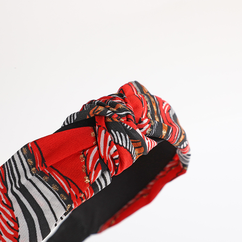 2022 Nuovo stile artistico ed etnico Nodo Netto Pressione a infrarossi Sport per capelli Bordo largo Testa di fiore frammentato Cerchio per le donne_voghion.com