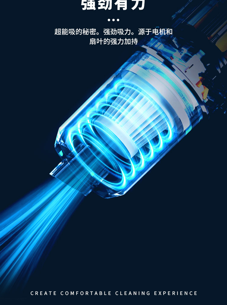 Wireless car vacuum cleaner handheld car household large suction power small portable cleaning