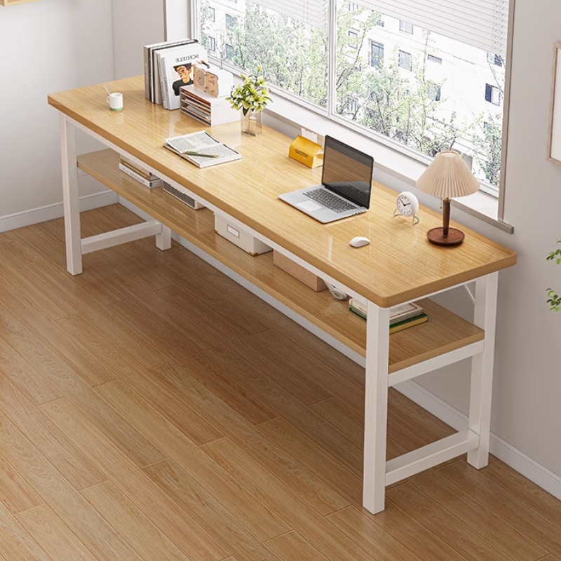 Escritorio para niñas dormitorio casero tabla larga tabla rectangular contra la pared tabla estrecha mesa de trabajo escritorio de computadora simple casa de alquiler