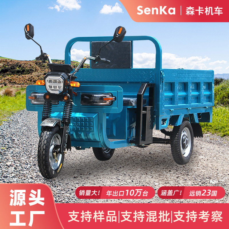1.6 meters tricycle electric truck climbing load pull cargo three bouncers farm household freight carriage