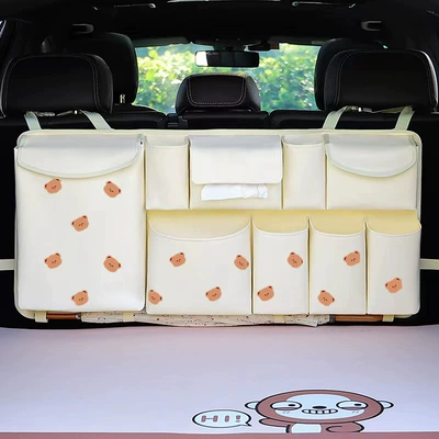 storage bag cute car – Car storage bag/box - all-over-bear-print