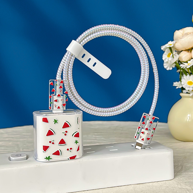 Aplicable para Apple 18 - 20w cargador cubierta de protección de carga rápida cable de datos pinza de cable