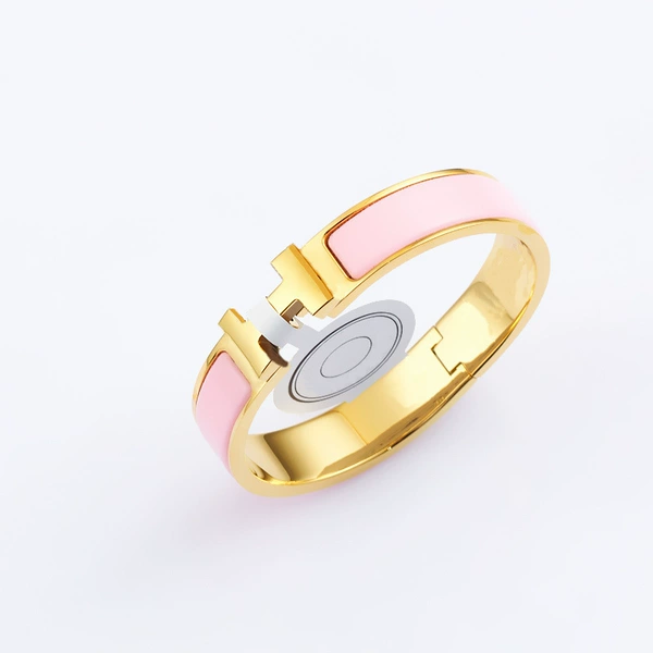 High version H bracelet. Gold+pink