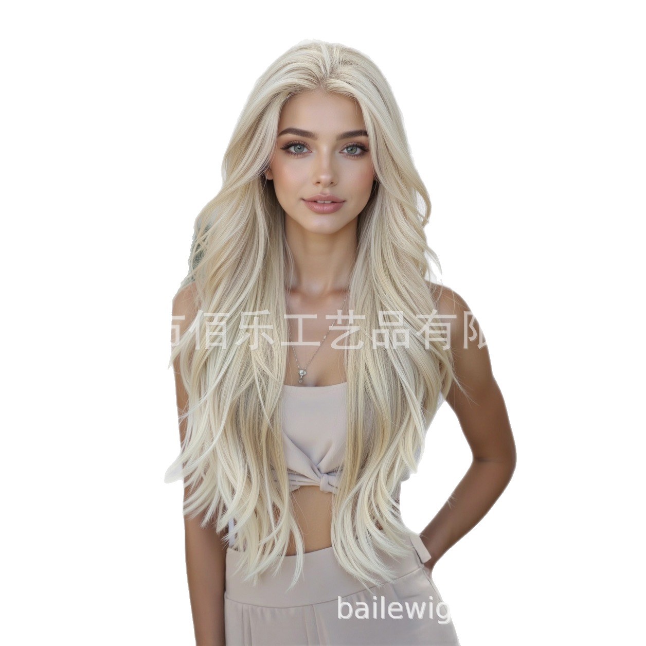 13 * 6 peluca de encaje de gran área 28 pulgadas cabello largo rizado blanco tejido a mano peluca cosidable