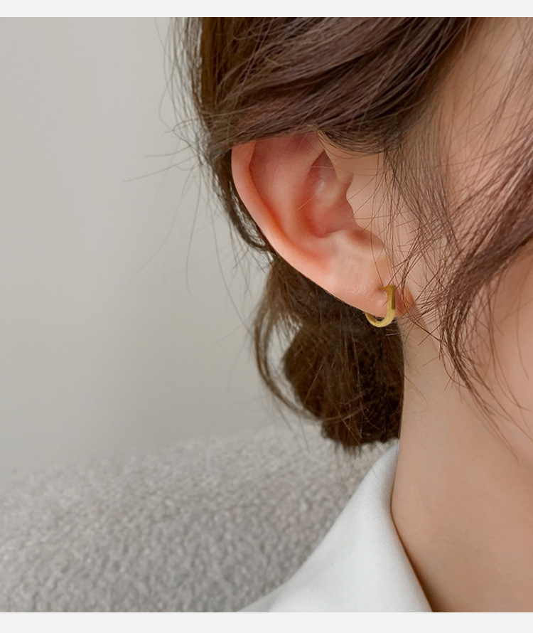 14K Gold Stainless Steel Hoop Earrings for Women - Simple Stylish Ear Clips detail image 12