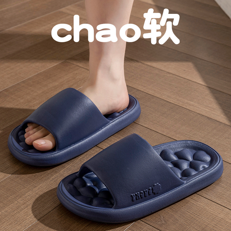 하트 모양의 샌들 네이비 블루