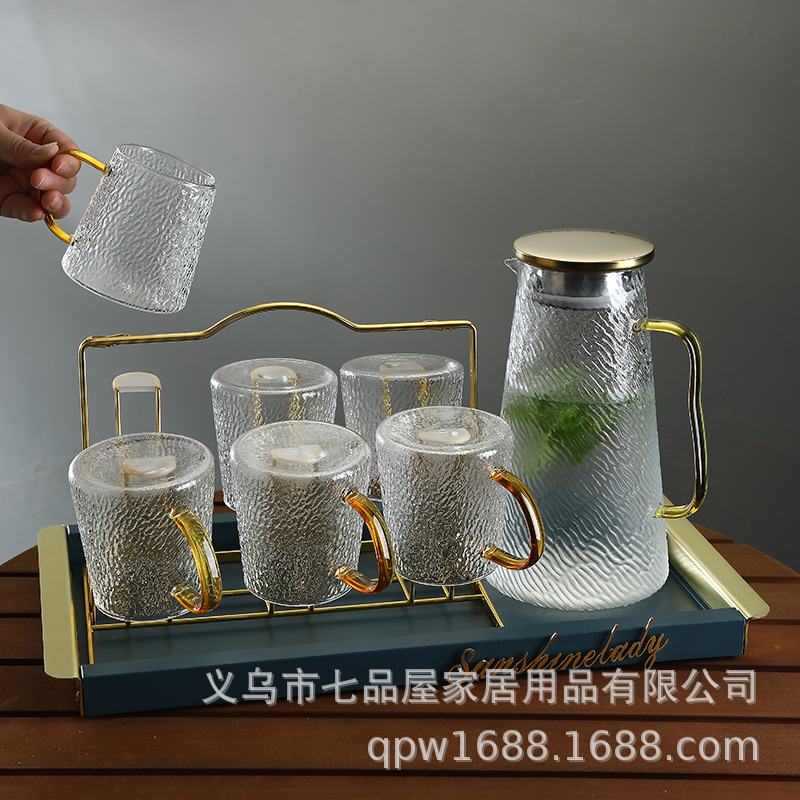 tetera de agua fría, vidrio resistente a altas temperaturas, tetera de té fría de jugo de fruta de gran capacidad, botella de agua hervida, tetera de té doméstica resistente al calor a prueba de explosiones image 4
