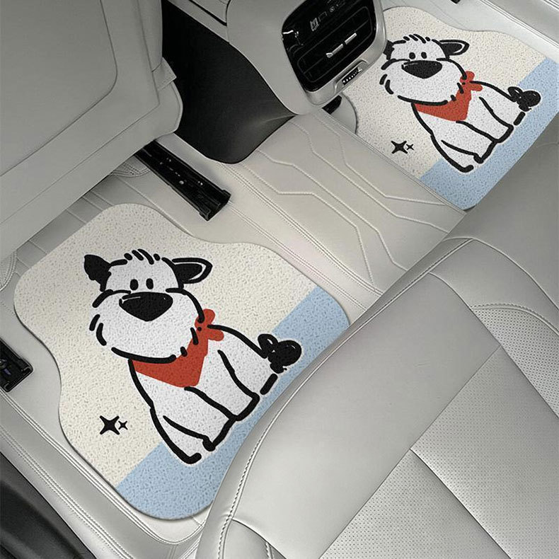 Cartoon cute pet silk loop car floor mats are dirt-resistant, wear-resistant, and easy to clean. Universal fit, available for one-piece drop shipping