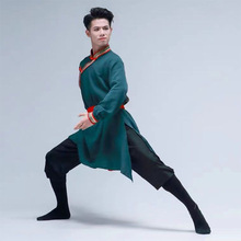 新款蒙古舞蹈演出练功服男艺考内蒙原学生藏族民族舞台表演服装