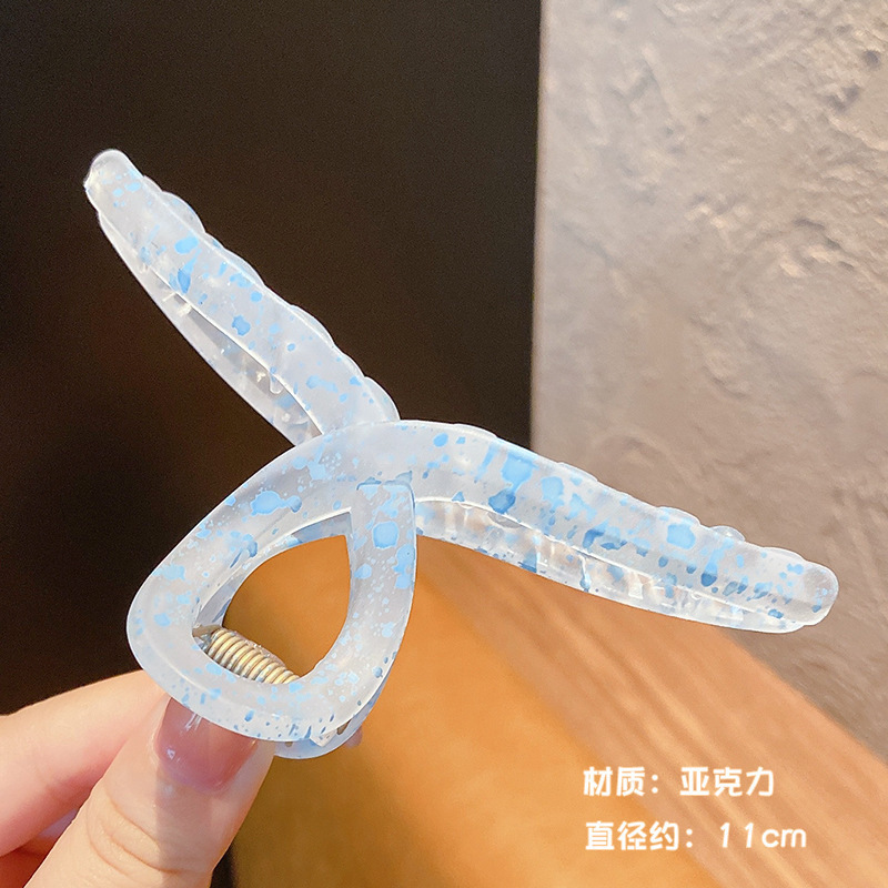 韩式大号鲨鱼夹夏季新款女发饰奶咖色后脑勺发卡抓夹批发|undefined