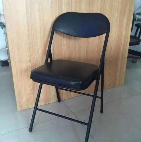 올 블랙 두꺼운 가죽 사무실 의자