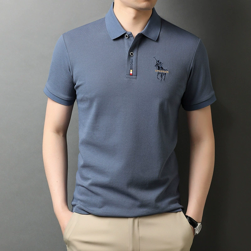Короткая футболка с рукавами, базовое приятное для тела поло для отдыха, с вышивкой, оверсайз