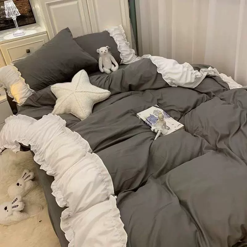 Набор постельного белья Princess Duvet Cover Bedding Set, 3–4 предмета, волнистый дизайн для учащихся начальных классов