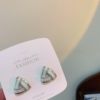 Silver needle, triangle, universal retro earrings, silver 925 sample, simple and elegant design, internet celebrity