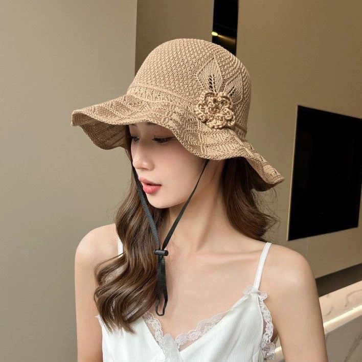 Sun hat ponytail cap, quick‑dry thin summer sun hat with ponytail opening and mask hook, adjustable