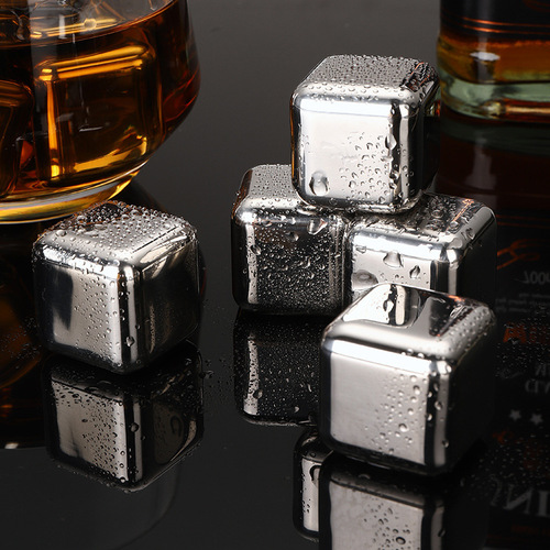 Wholesale 304 stainless steel ice cubes, metal ice cubes, beer ice, tartar stones, whiskey, wine ice cubes set