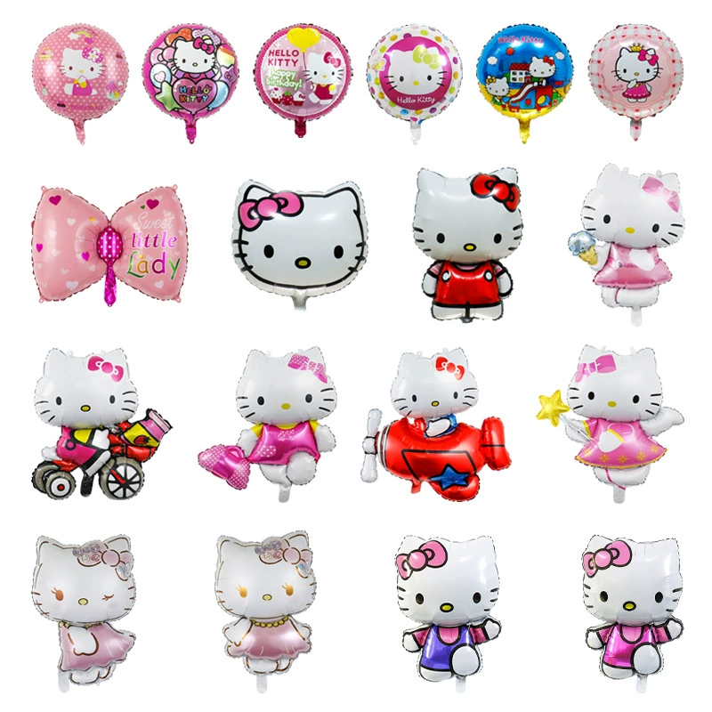 Hello Kitty, заколки для волос в виде шарика, детская композиция с бантом, украшения, опт, подарок на день рождения