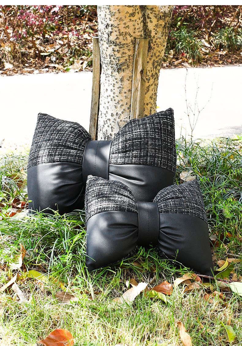 New Bow-Knot Sofa Pillow, Office Seat Lumbar Support, Universal for All Seasons, Good Waist Support for Long Periods of Sitting, Car Headrest